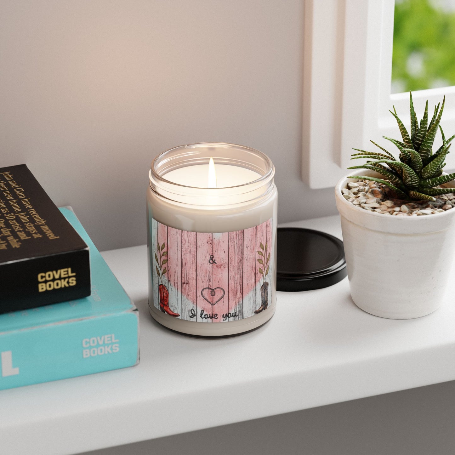 Country Western Fence I Love You Scented Soy Candle, 9oz