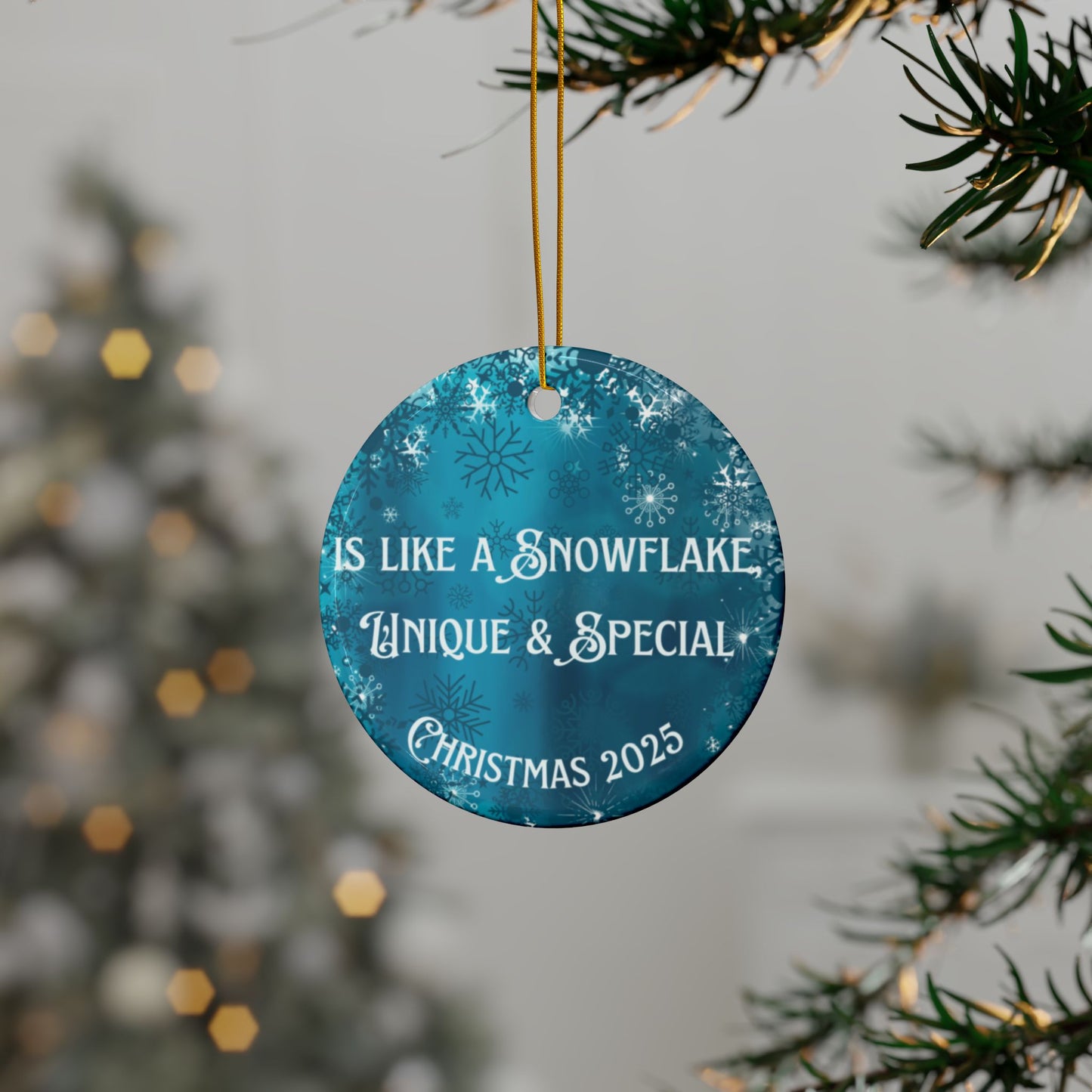 (Name for Grandma, Mommy, PopPop) Is Like A Snowflake, Unique & Special Ornament