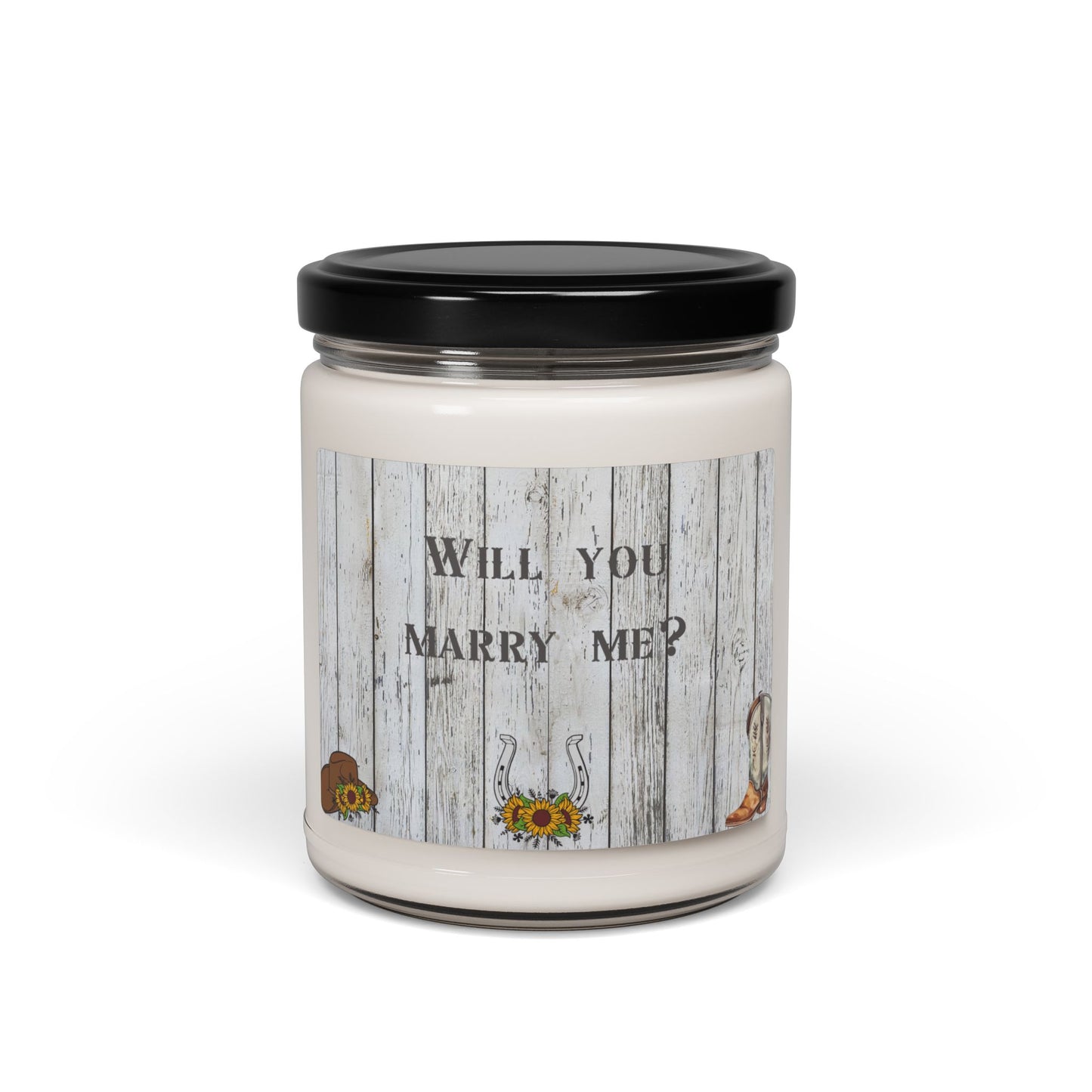 Country-Themed "Will You Marry Me?" Scented Soy Candle - 9 oz.
