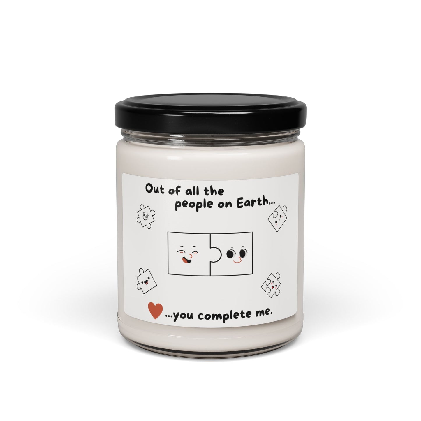You Complete Me Jigsaw Piece Soy Candle, 9 oz.