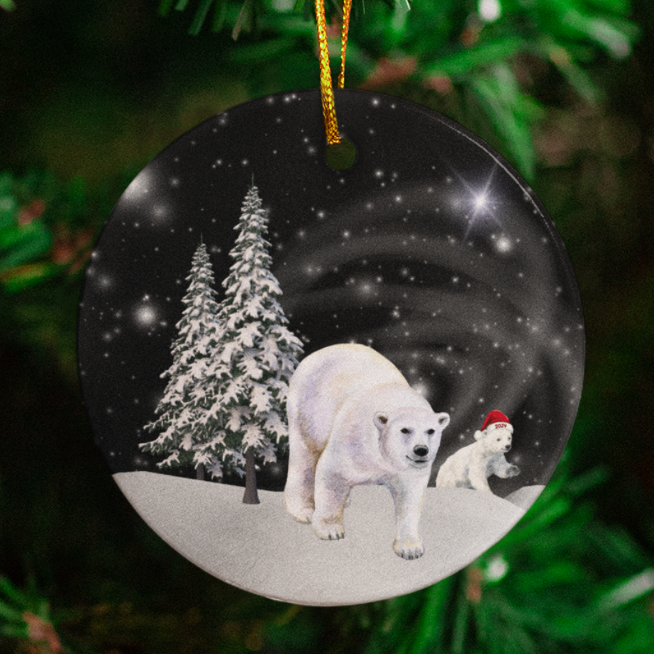 Personalized 2024 Papa Bear Ornament