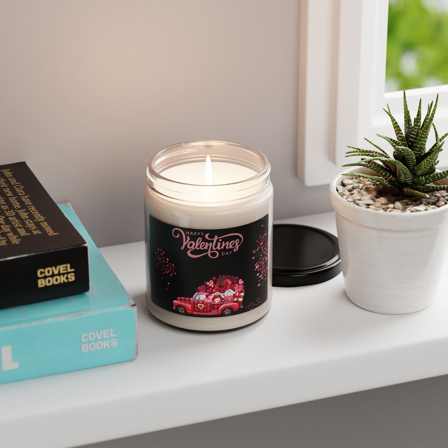 Valentine Gnome Truck Scented Soy Candle, 9 oz