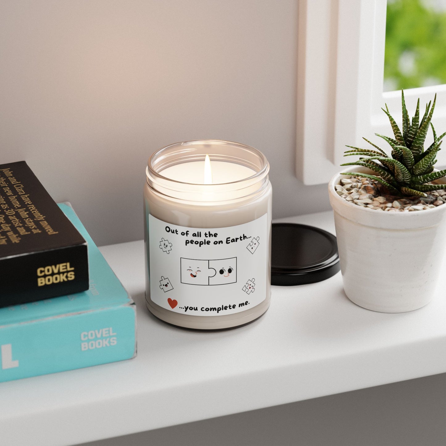 You Complete Me Jigsaw Piece Soy Candle, 9 oz.