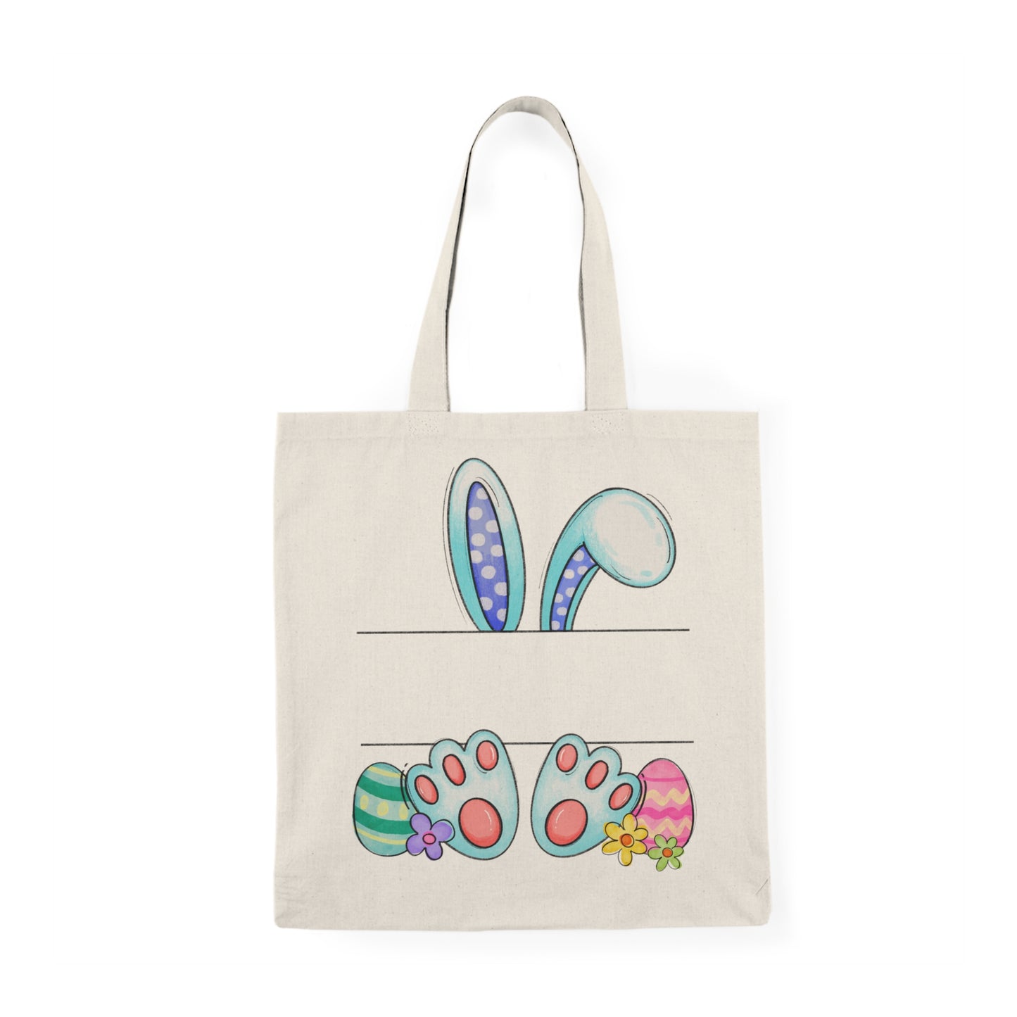 Personalized Blue Bunny Egg Hunting Bag