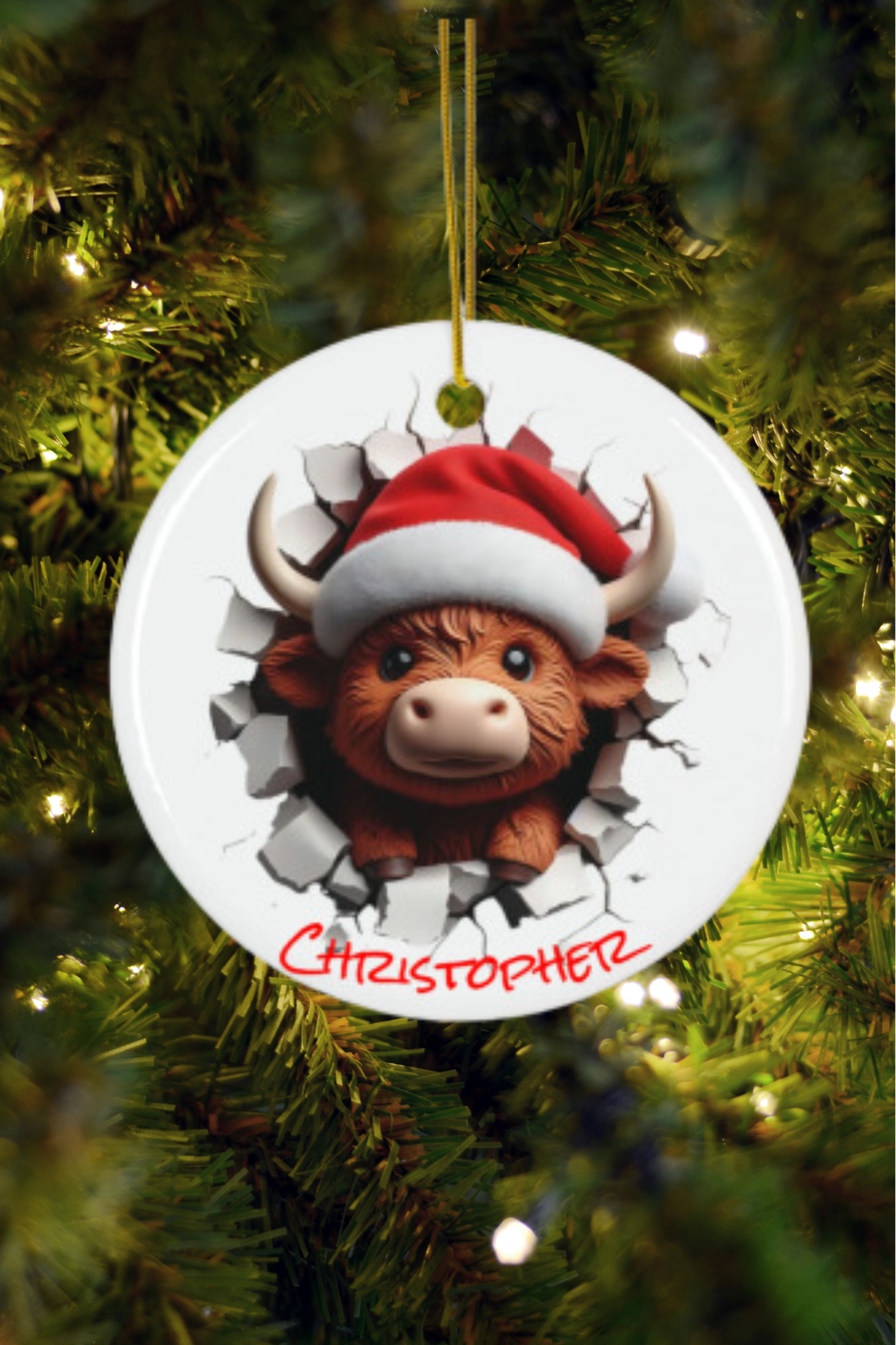 Highland Cow Ornament