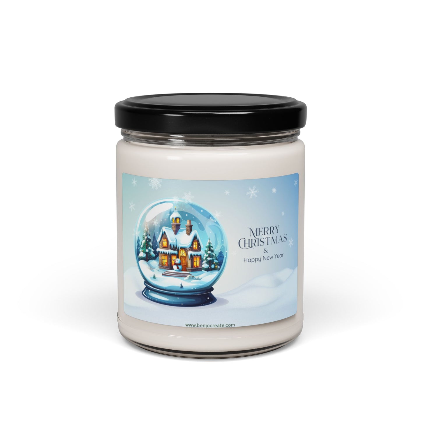 Merry Christmas Scented Soy Candle - 9oz Holiday Decor