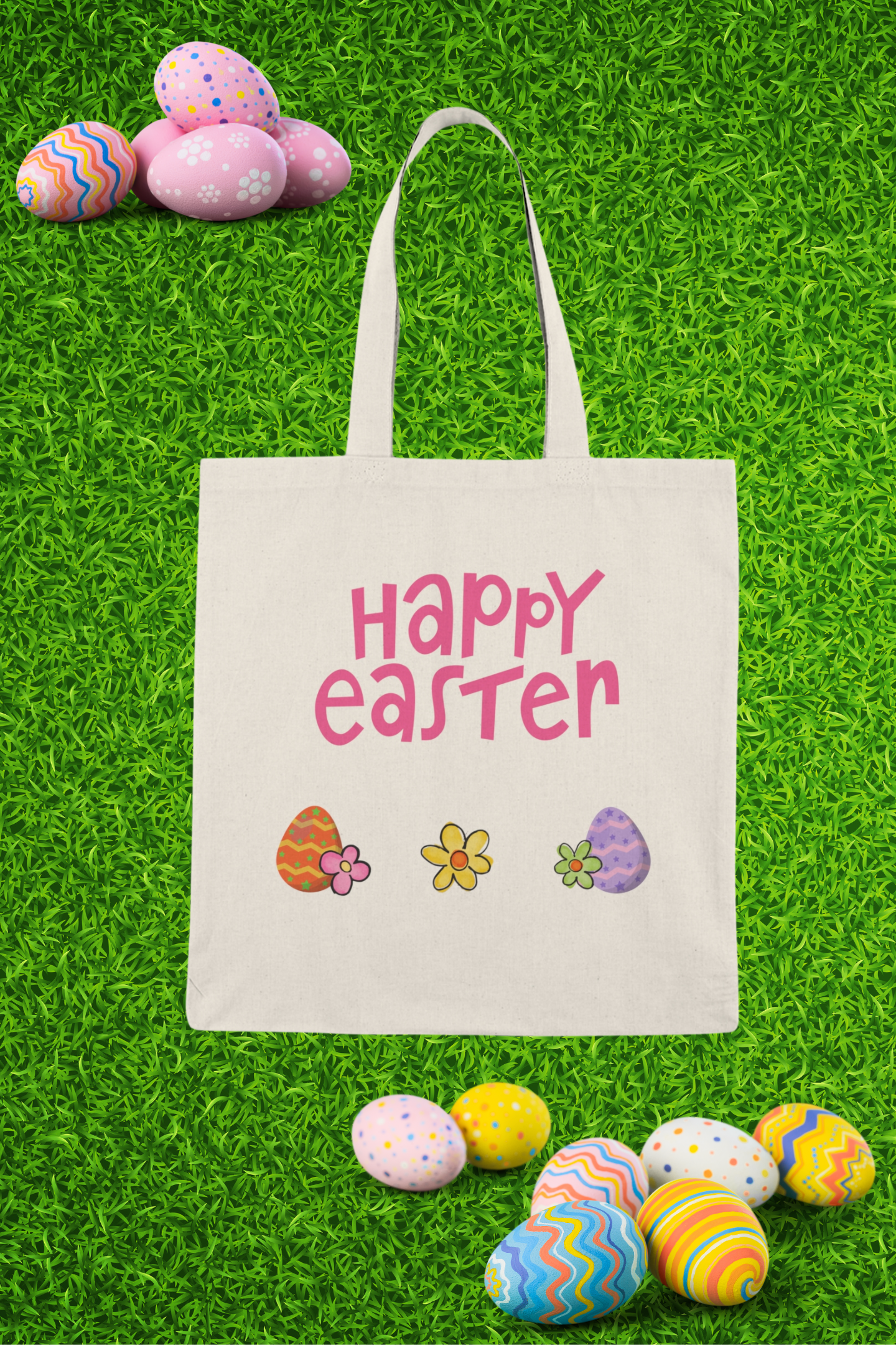 Personalized Pink Bunny Egg Hunting Bag