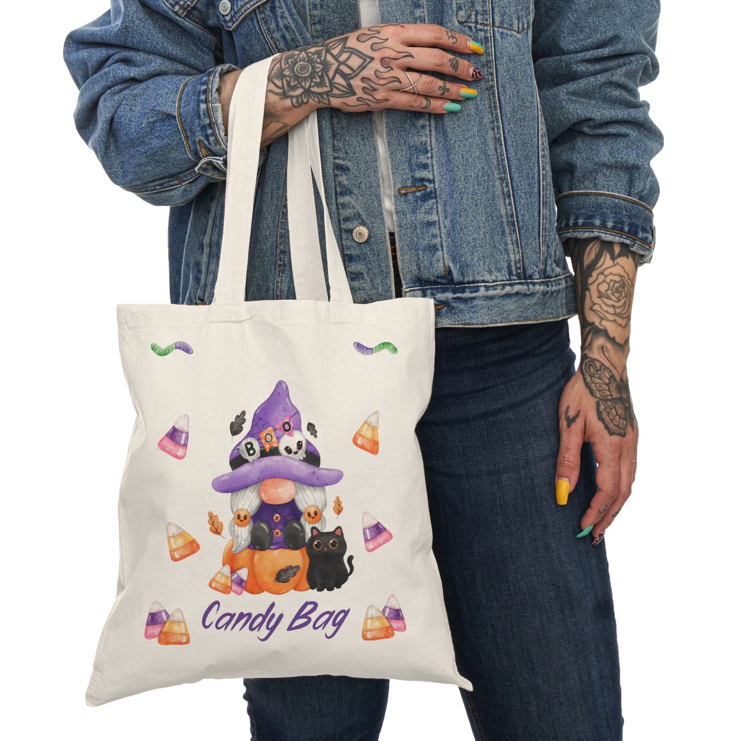 Boo Crew Purple Gnome Personalized Trick or Treat Bag