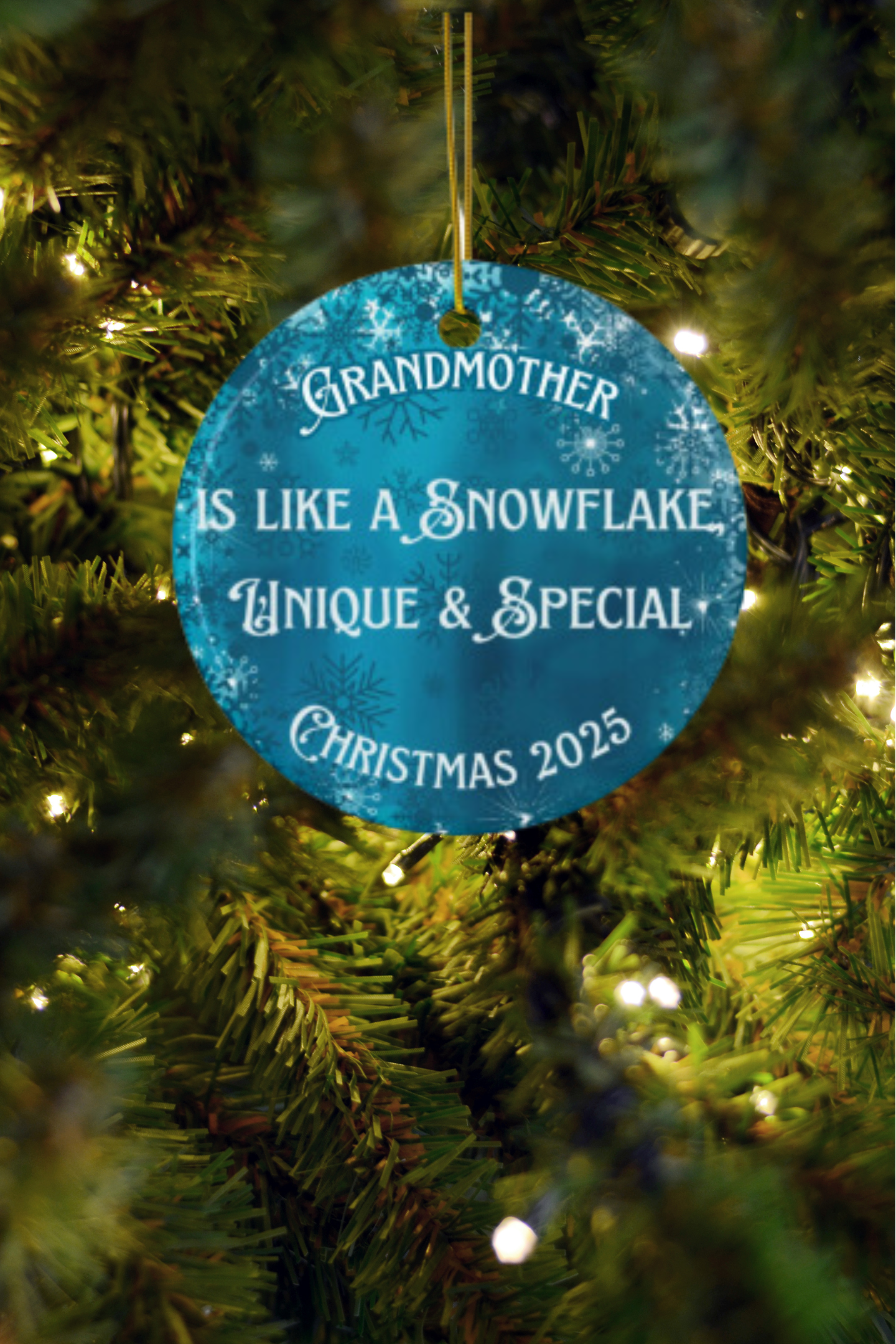 (Name for Grandma, Mommy, PopPop) Is Like A Snowflake, Unique & Special Ornament