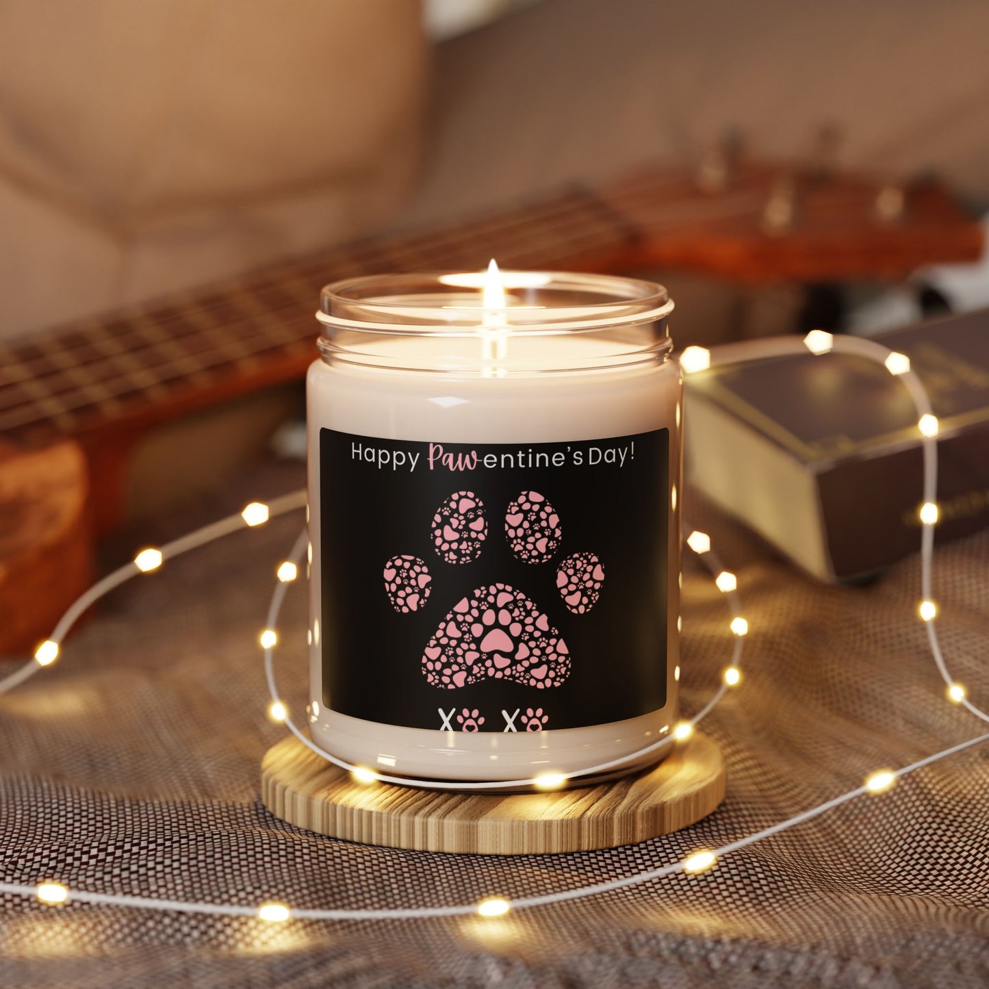 Happy Pawtentine's Day Scented Soy Candle - 9oz, Pet Lover Gift