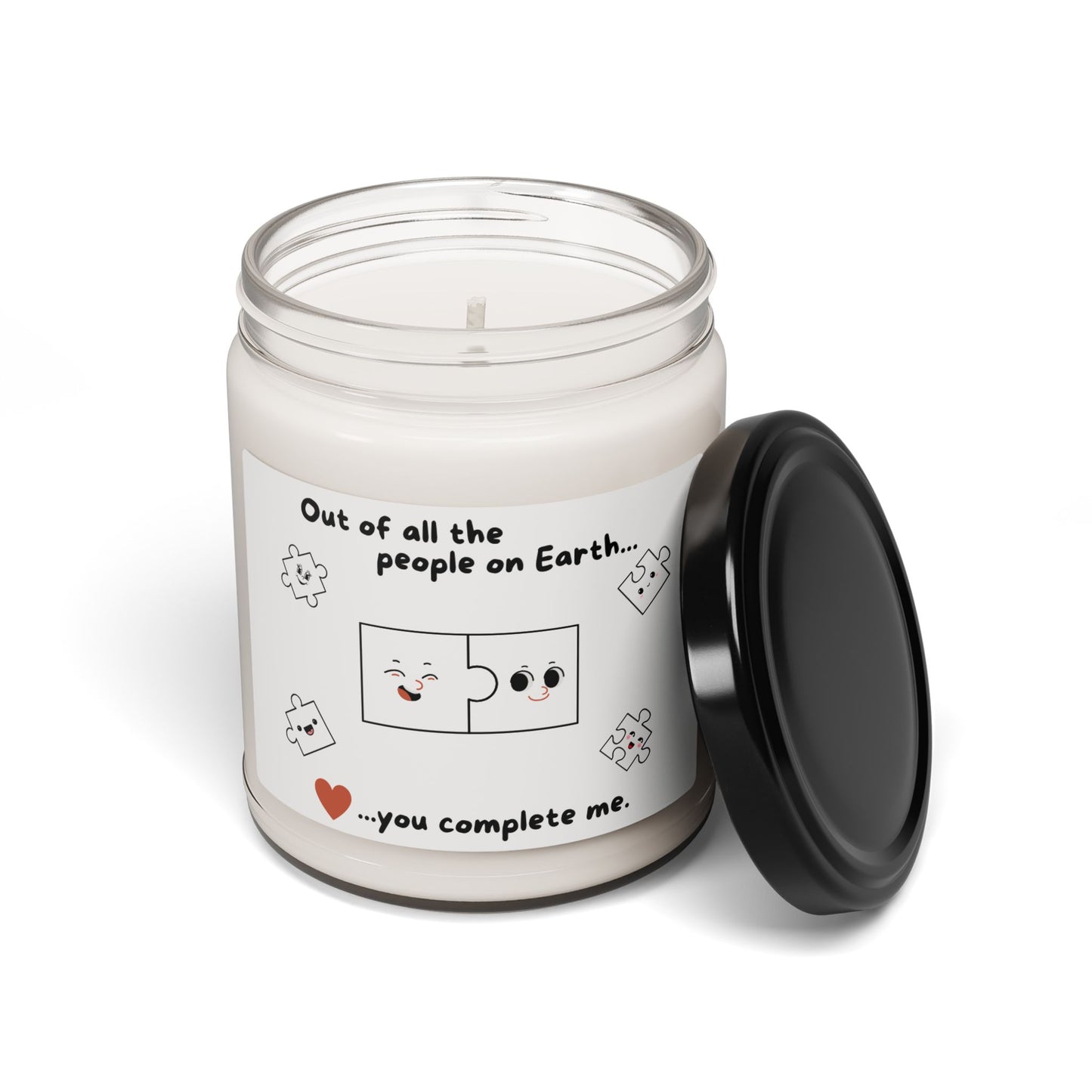 You Complete Me Jigsaw Piece Soy Candle, 9 oz.
