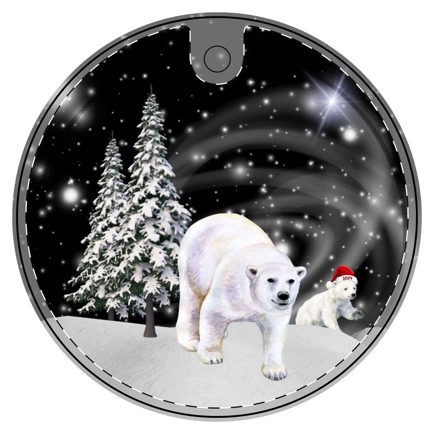 Personalized 2024 Papa Bear Ornament