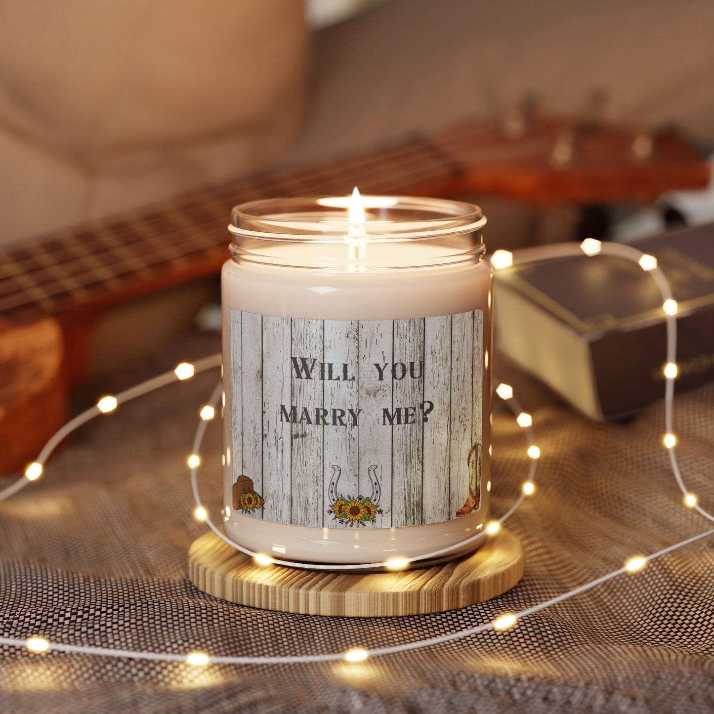 Country-Themed "Will You Marry Me?" Scented Soy Candle - 9 oz.