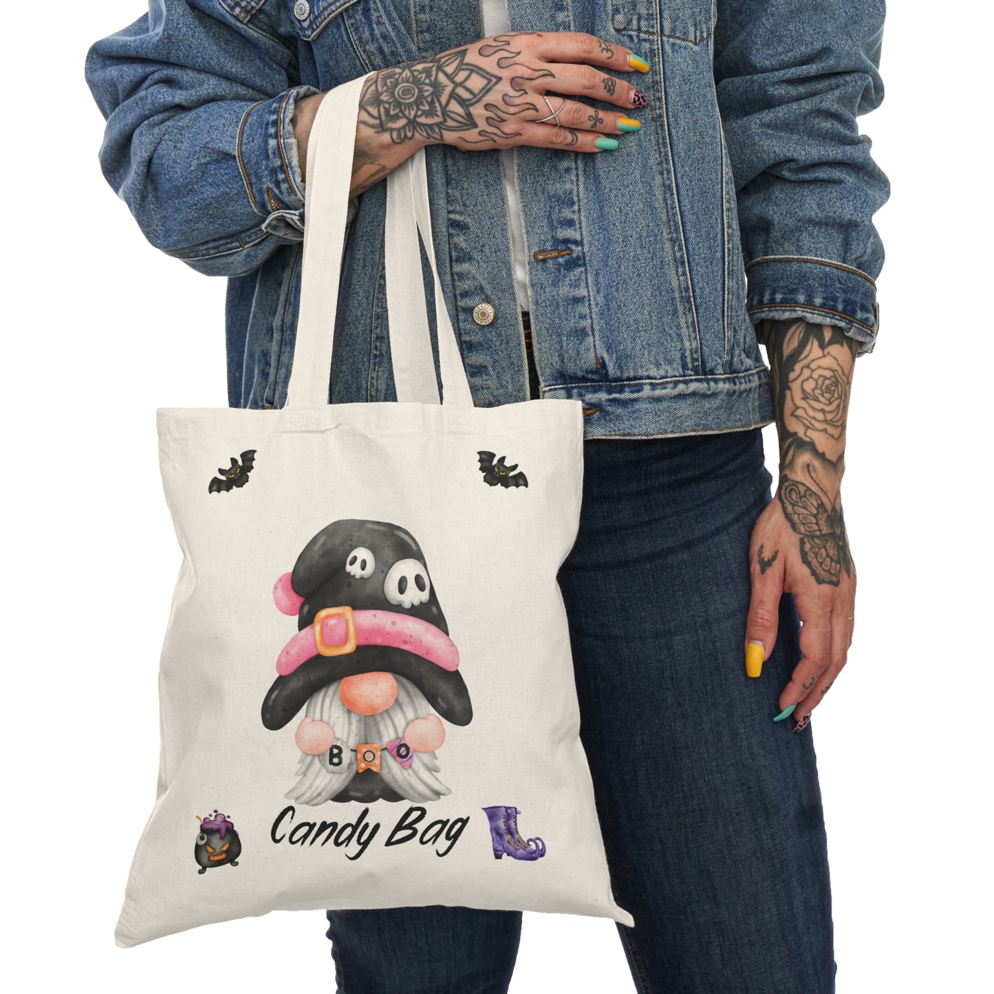 Boo Crew Black Gnome Personalized Trick of Treat Bag