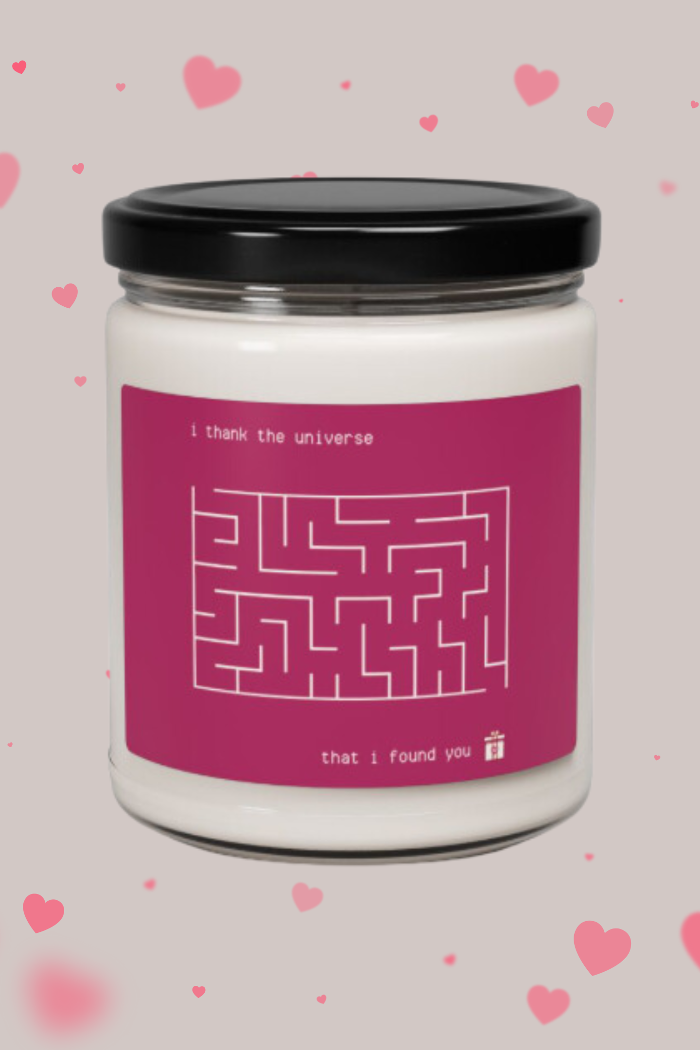 I'm Glad I Found You Maze Valentine's Scented Soy Candle, 9 oz.
