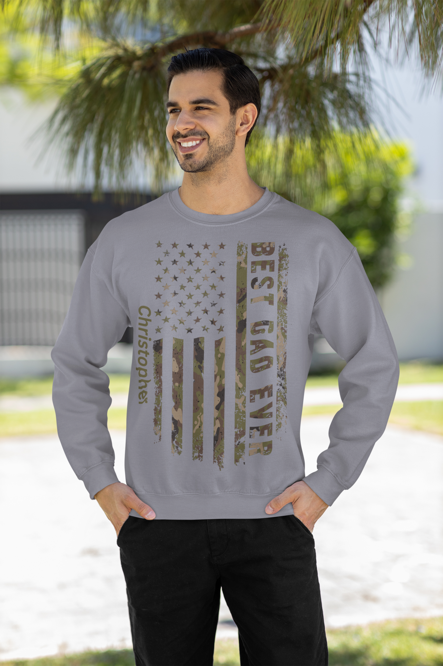 Best Dad Ever - Camo Flag Design Trio