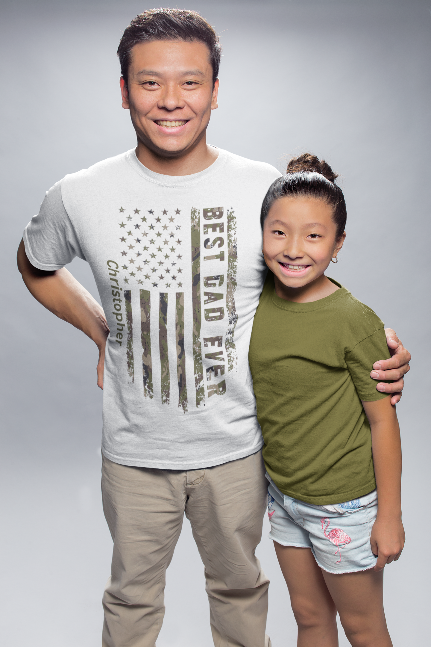 Best Dad Ever - Camo Flag Design Trio