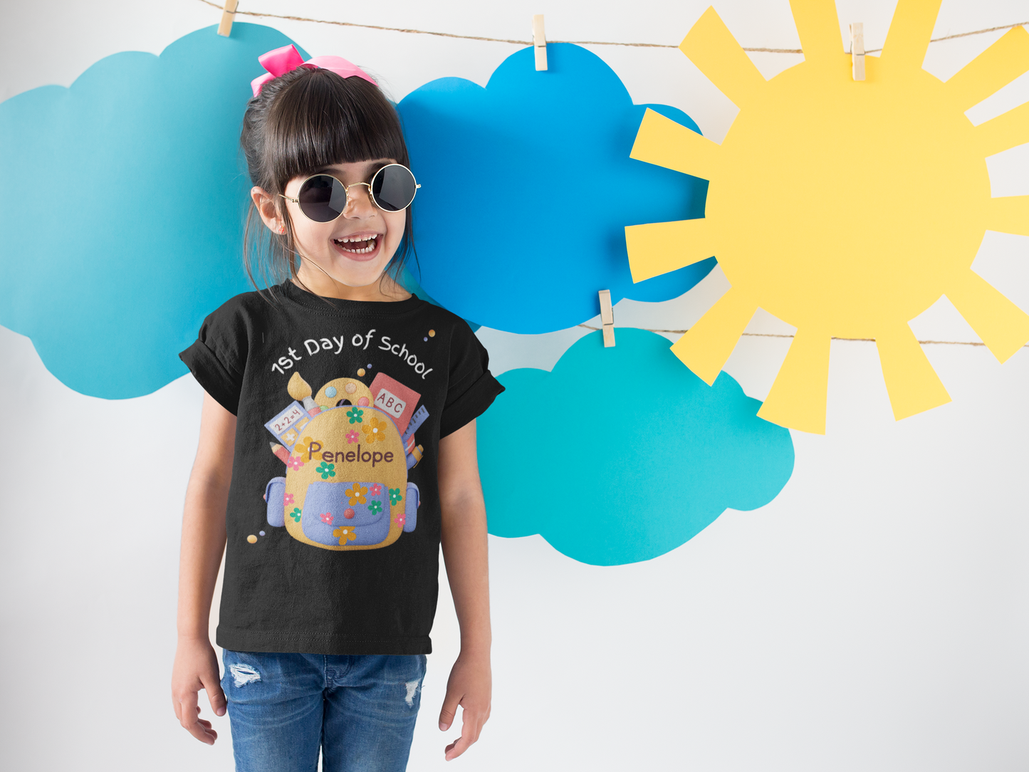 First Day of Grade Level Backpack with Flowers Apparel