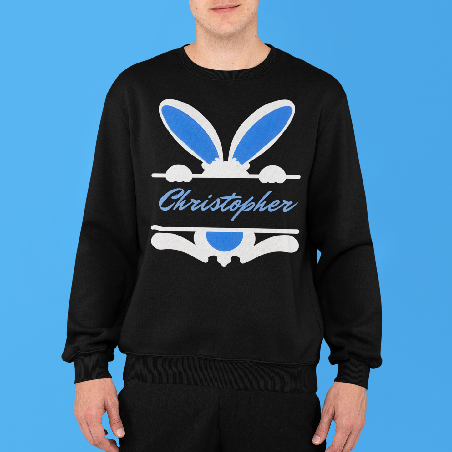 Bunny Name Blue Trio Adult