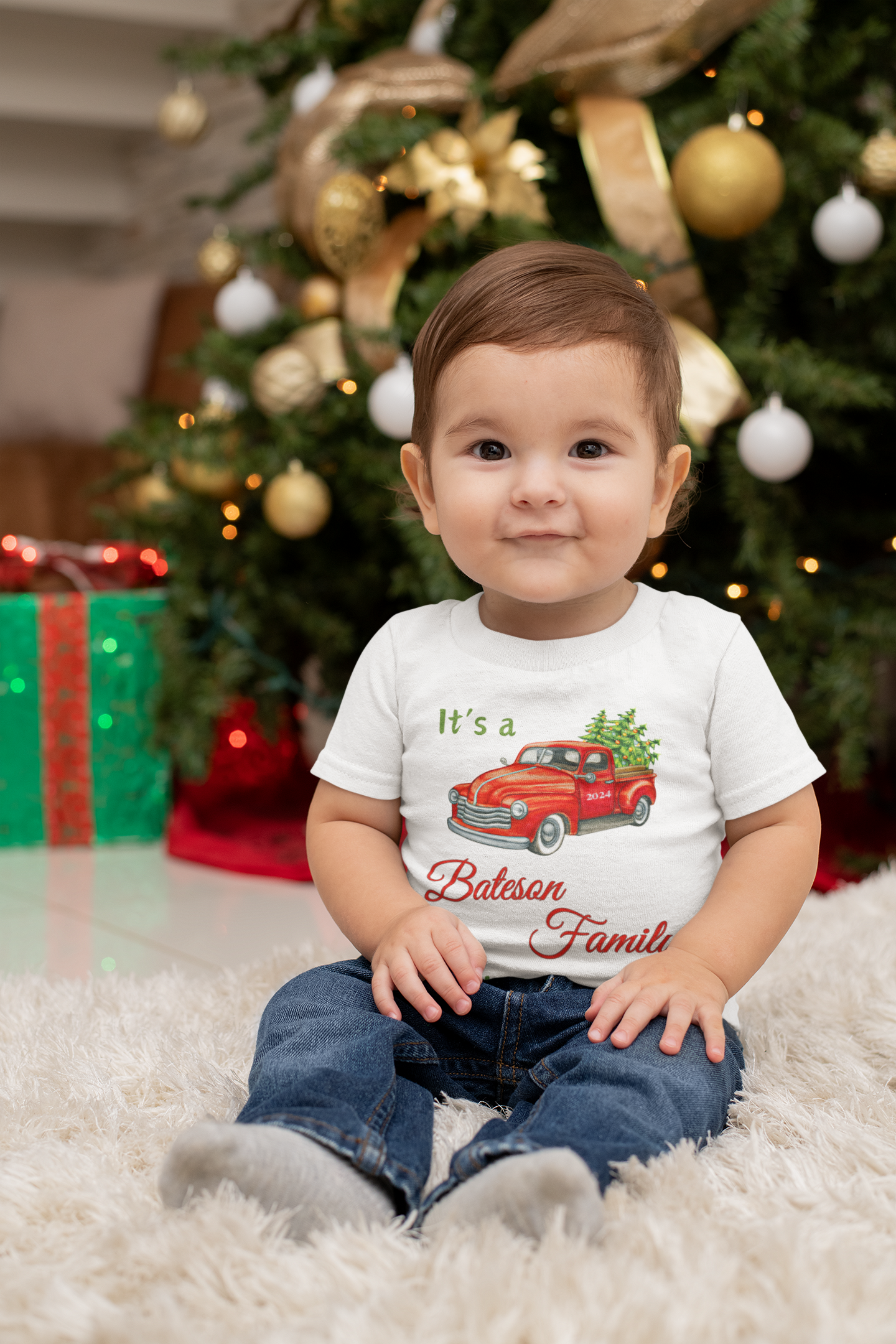 It's a Personalize Family Christmas - Infant and Toddler Sizes