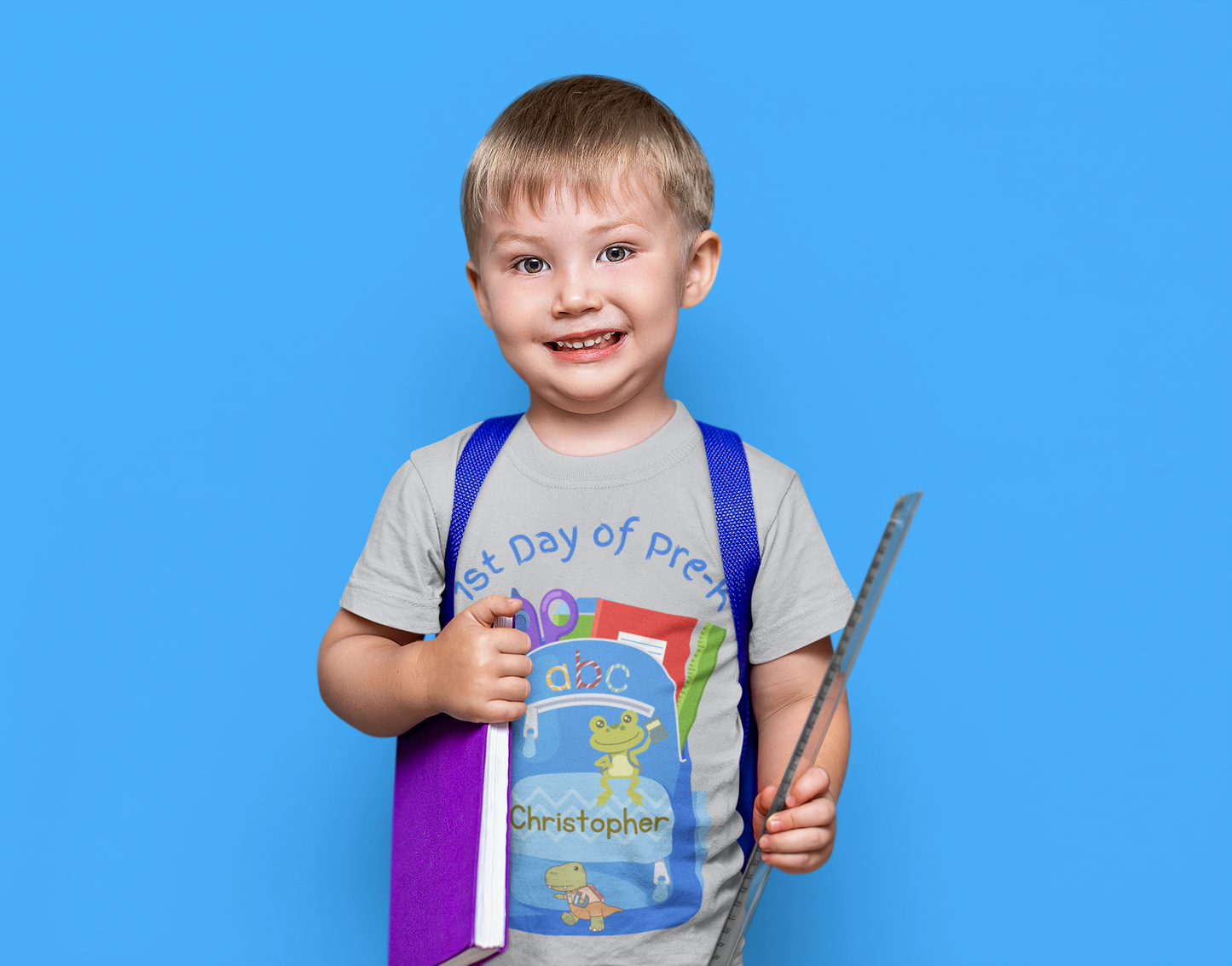 First Day of Grade Level Frog and Dinosaur Backpack Apparel