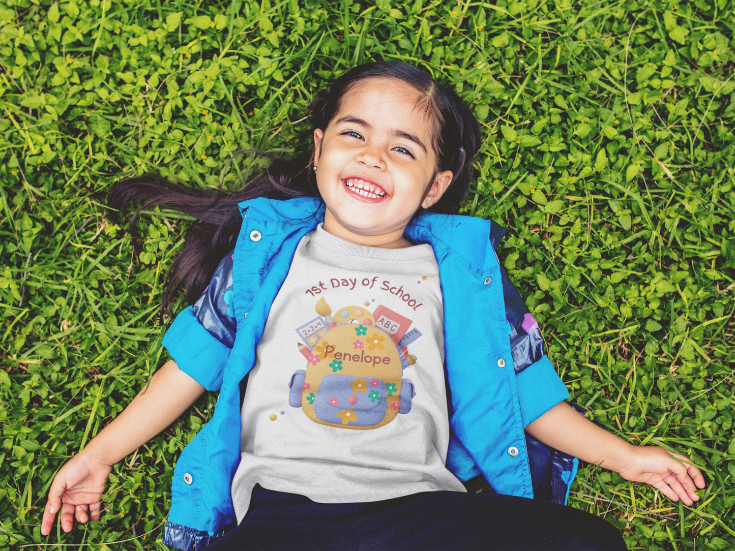 First Day of Grade Level Backpack with Flowers Apparel