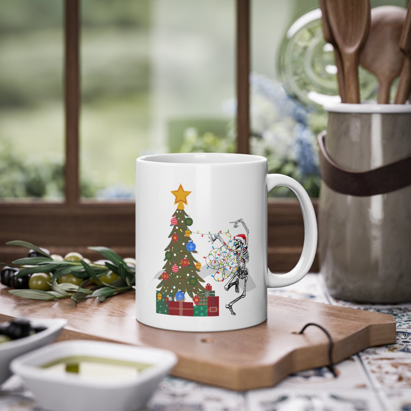 When You're Dead Inside But It's Christmas Dark Humor Christmas Coffee Mug