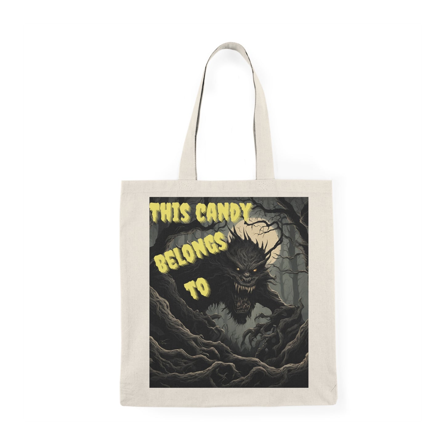 Nighttime Scary Monster Personalized Trick or Treat Bag