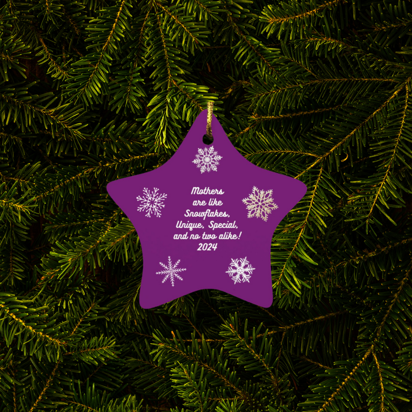 Mothers are like Snowflakes Star ornament