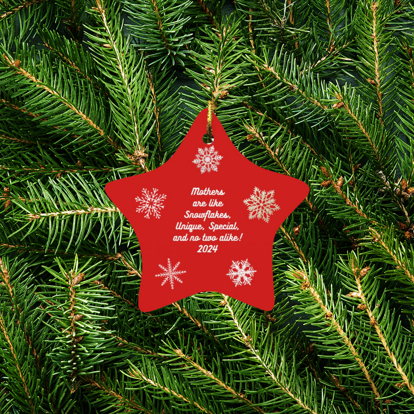 Mothers are like Snowflakes Star ornament