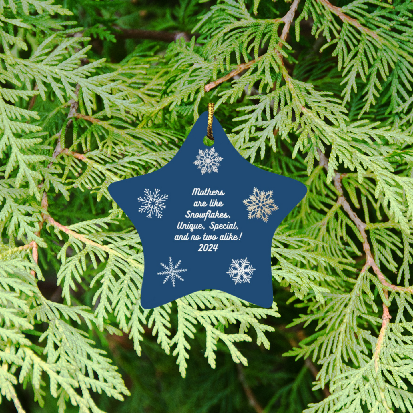 Mothers are like Snowflakes Star ornament