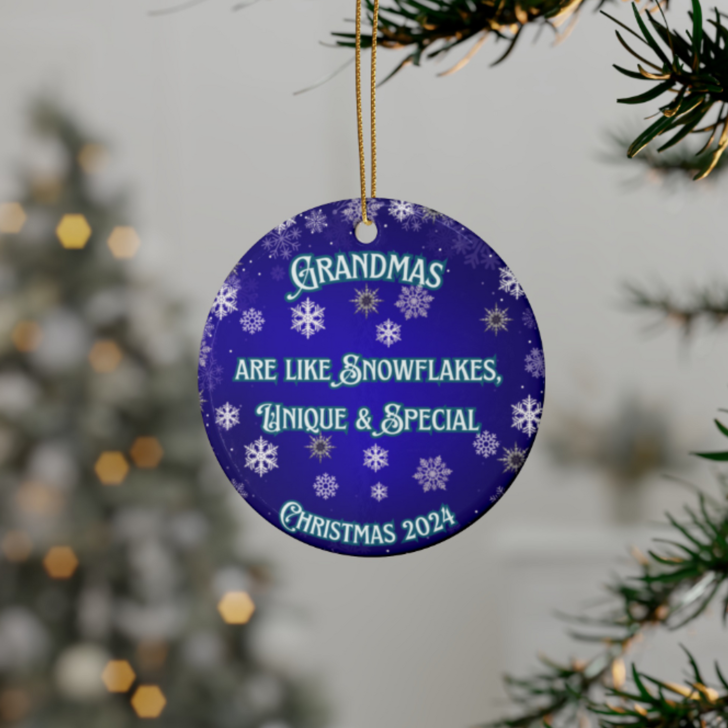 Are Like Snowflakes Round Ceramic Ornament