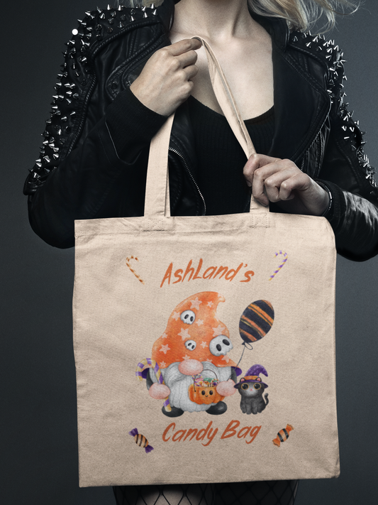 Boo Crew Orange Gnome Personalized Trick or Treat Bag