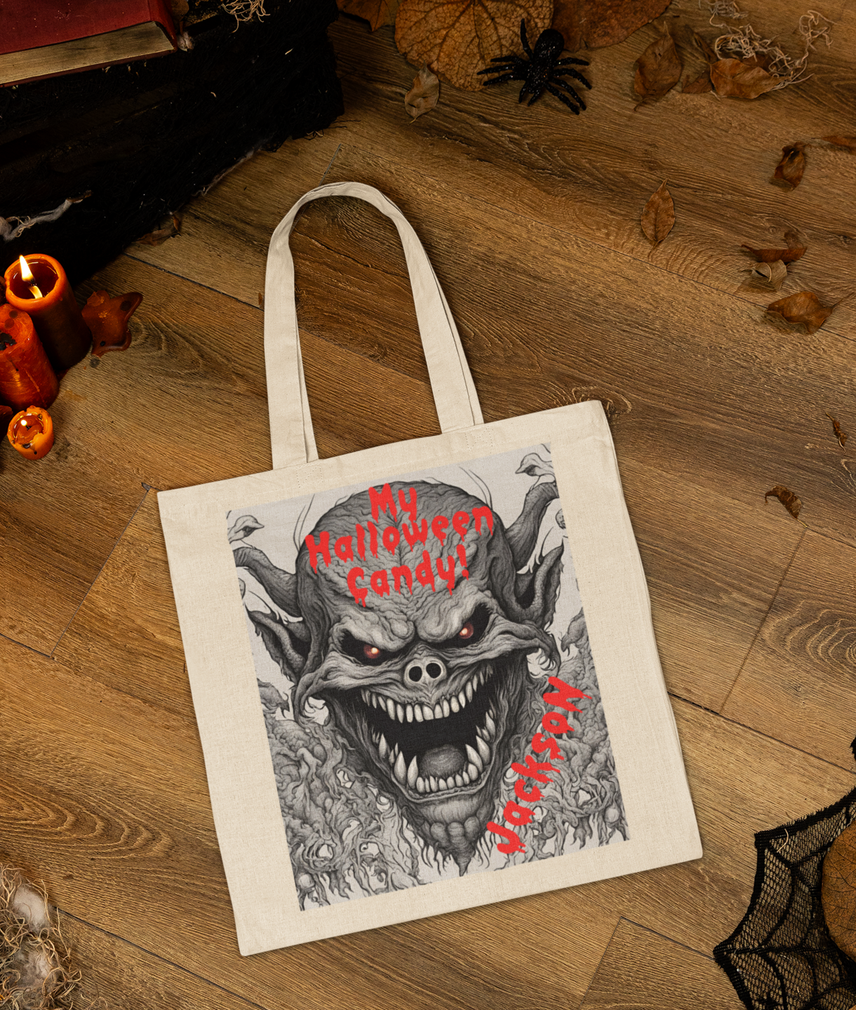 Scary Monsters Personalized Trick or Treat Bag