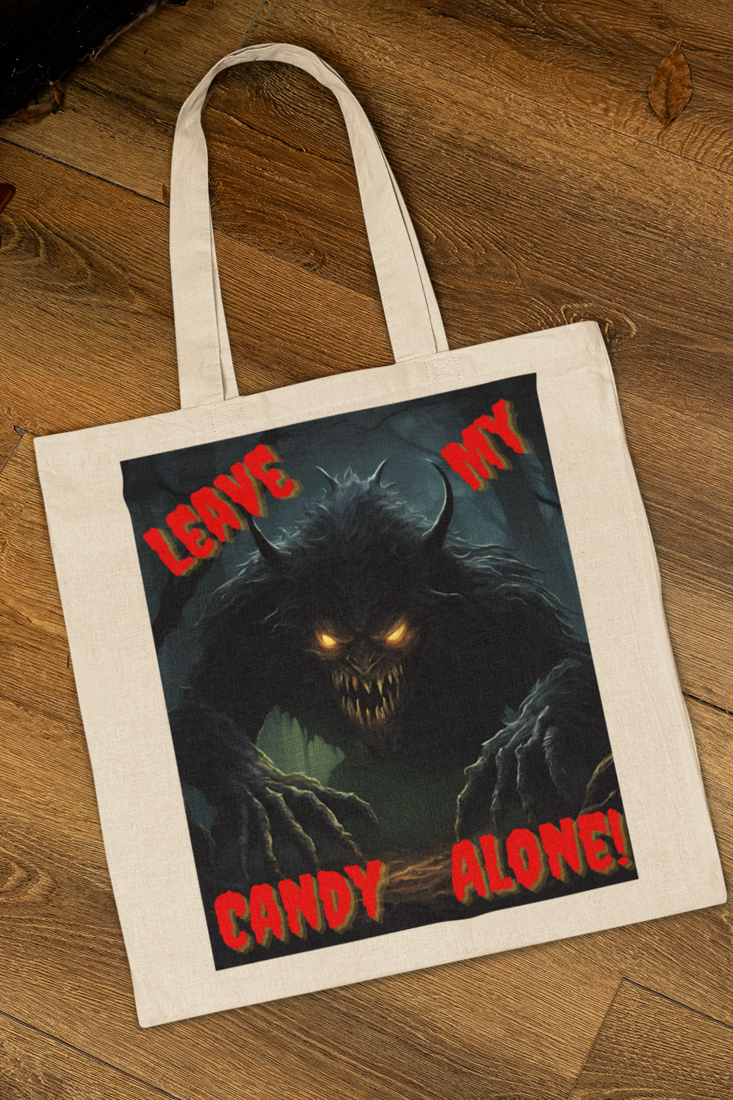 Nighttime Scary Monster Personalized Trick or Treat Bag