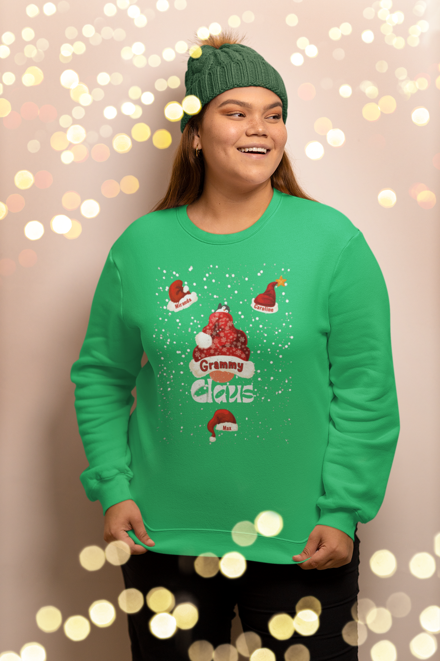 Momma Claus's Santa Hat - Unisex Crewneck Sweatshirt - Perfect Gift for Loved Ones