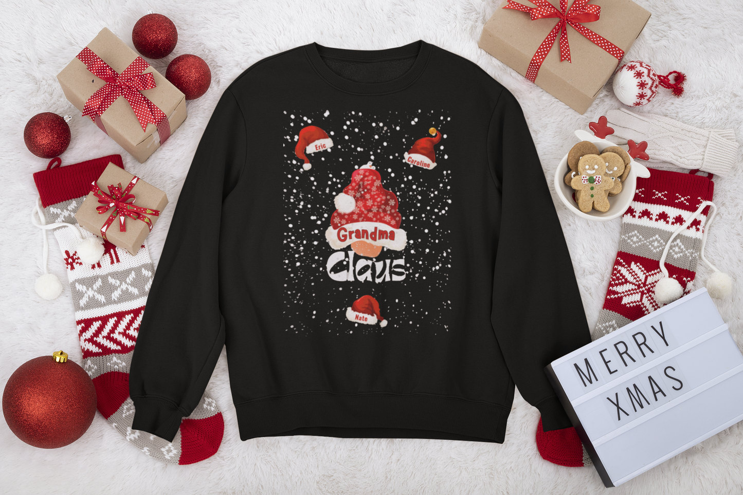 Momma Claus's Santa Hat - Unisex Crewneck Sweatshirt - Perfect Gift for Loved Ones